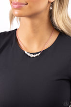 Load image into Gallery viewer, White Collar Whimsy Pink Necklace