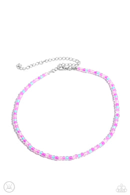 Colorfully GLASSY Pink Choker