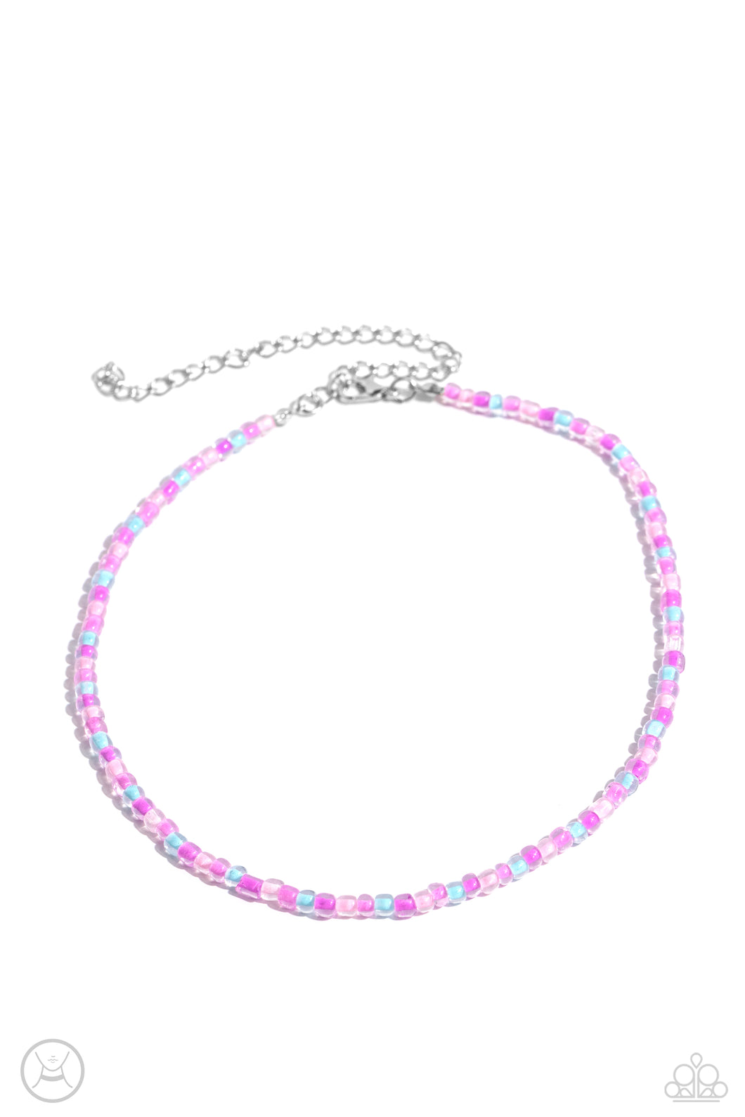 Colorfully GLASSY Pink Choker