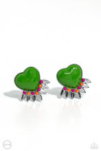 Load image into Gallery viewer, Spring Story Green Clip On Earrings