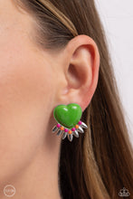 Load image into Gallery viewer, Spring Story Green Clip On Earrings