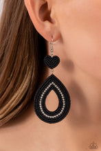 Load image into Gallery viewer, Now SEED Here Black Seed Bead Earrings