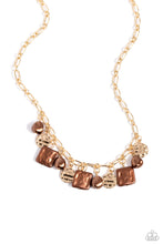 Load image into Gallery viewer, Sophisticated Squared Brown Necklace