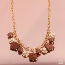 Load image into Gallery viewer, Sophisticated Squared Brown Necklace