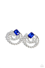 Load image into Gallery viewer, Double Standard Blue Post Earrings