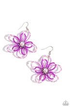 Load image into Gallery viewer, PEARL Crush Purple Seed Bead Earrings