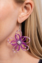 Load image into Gallery viewer, PEARL Crush Purple Seed Bead Earrings