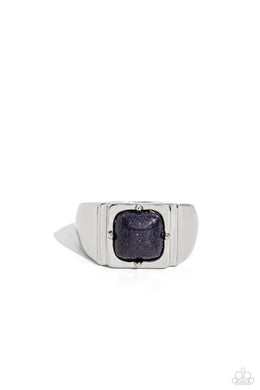 Glittery Gamut Blue Men’s Ring