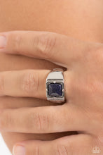Load image into Gallery viewer, Glittery Gamut Blue Men’s Ring