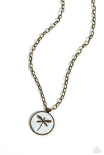 Load image into Gallery viewer, Decorative Dragonfly Brass Necklace