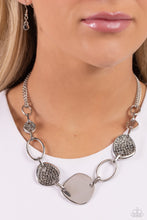 Load image into Gallery viewer, Asymmetrical Attention Silver Necklace