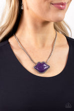 Load image into Gallery viewer, Lip Locked Purple Necklace