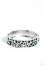 Load image into Gallery viewer, Wavy Whimsy Blue Hinged Bracelet