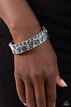 Load image into Gallery viewer, Wavy Whimsy Blue Hinged Bracelet