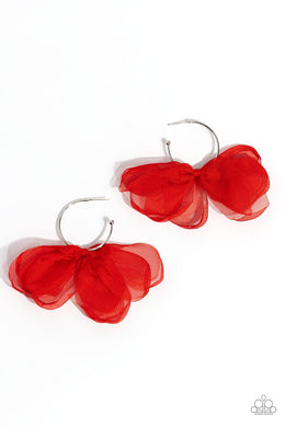 Chiffon Class Red Earrings