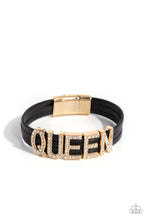 Load image into Gallery viewer, Queen of My Life Gold Magnetic Bracelet