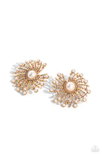 Load image into Gallery viewer, Fancy Fireworks Gold Post Earrings