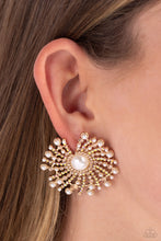 Load image into Gallery viewer, Fancy Fireworks Gold Post Earrings