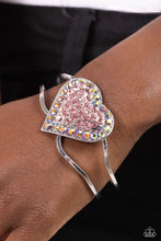 Load image into Gallery viewer, Flirtatious Finale Pink Hinged Bracelet