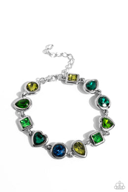 Actively Abstract Green Bracelet