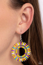 Load image into Gallery viewer, Ferris Wheel Finale Yellow Earrings