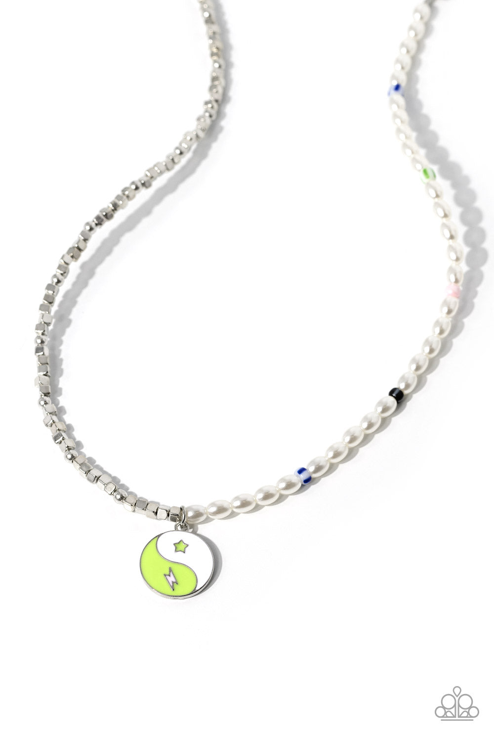 Youthful Yin and Yang Green Necklace