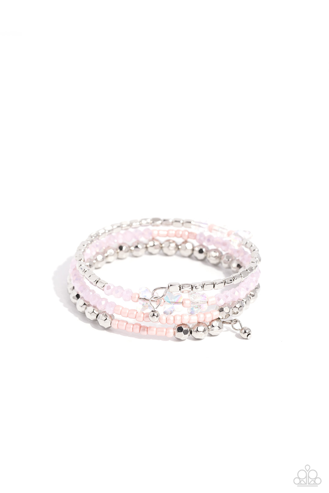 Boundless Behavior Pink Coil Bracelet