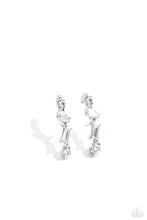 Load image into Gallery viewer, Sliding Shimmer White Earrings
