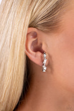 Load image into Gallery viewer, Sliding Shimmer White Earrings