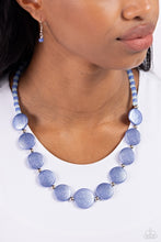Load image into Gallery viewer, Scratched Showtime Blue Necklace
