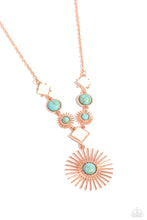 Load image into Gallery viewer, Sunburst Style Copper Necklace