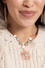 Load image into Gallery viewer, Sunburst Style Copper Necklace