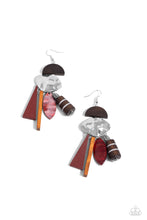 Load image into Gallery viewer, Textured Talisman Red Earrings