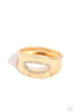 Load image into Gallery viewer, Raised in Radiance Gold Hinged Bracelet