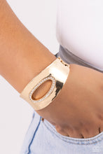 Load image into Gallery viewer, Raised in Radiance Gold Hinged Bracelet