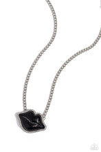 Load image into Gallery viewer, Lip Locked Black Necklace