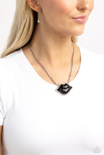 Load image into Gallery viewer, Lip Locked Black Necklace