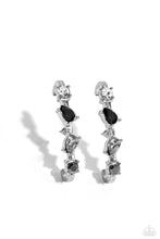 Load image into Gallery viewer, Trendy Twists Black Post illusion Earrings
