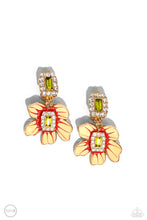 Load image into Gallery viewer, Colorful Clippings Green Clip On Earrings