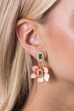 Load image into Gallery viewer, Colorful Clippings Green Clip On Earrings