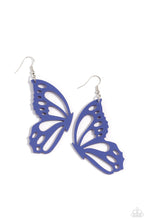 Load image into Gallery viewer, WING of the World Blue Earrings