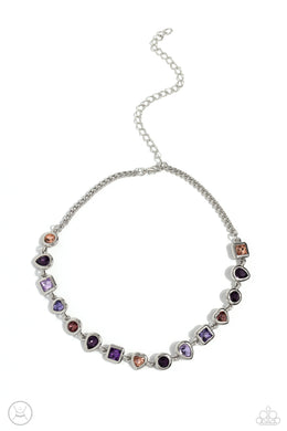 Abstract Admirer Purple Choker