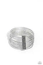 Load image into Gallery viewer, Shimmery Silhouette Silver Bangles