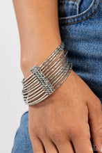 Load image into Gallery viewer, Shimmery Silhouette Silver Bangles