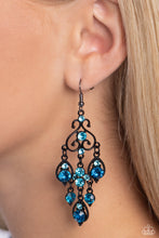 Load image into Gallery viewer, Regal Renovation Blue Earrings