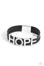 Load image into Gallery viewer, Hopeful Haute Black Magnetic Bracelet