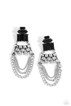 Load image into Gallery viewer, Dangling Art Deco Black Earring