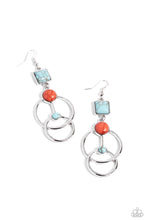 Load image into Gallery viewer, Interlocked Influence Blue Earrings