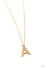 Load image into Gallery viewer, Leave Your Initials Gold Necklace - A