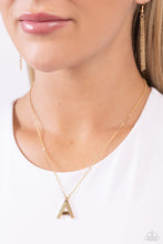 Load image into Gallery viewer, Leave Your Initials Gold Necklace - A